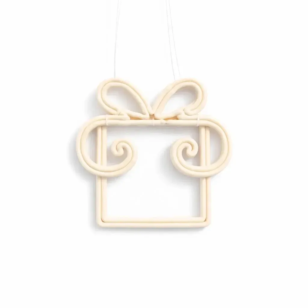 ECOprint Weihnachtsgeschenk Ornament 30 cm weiß, 3D-Druck, Kunststoff, Outdoor