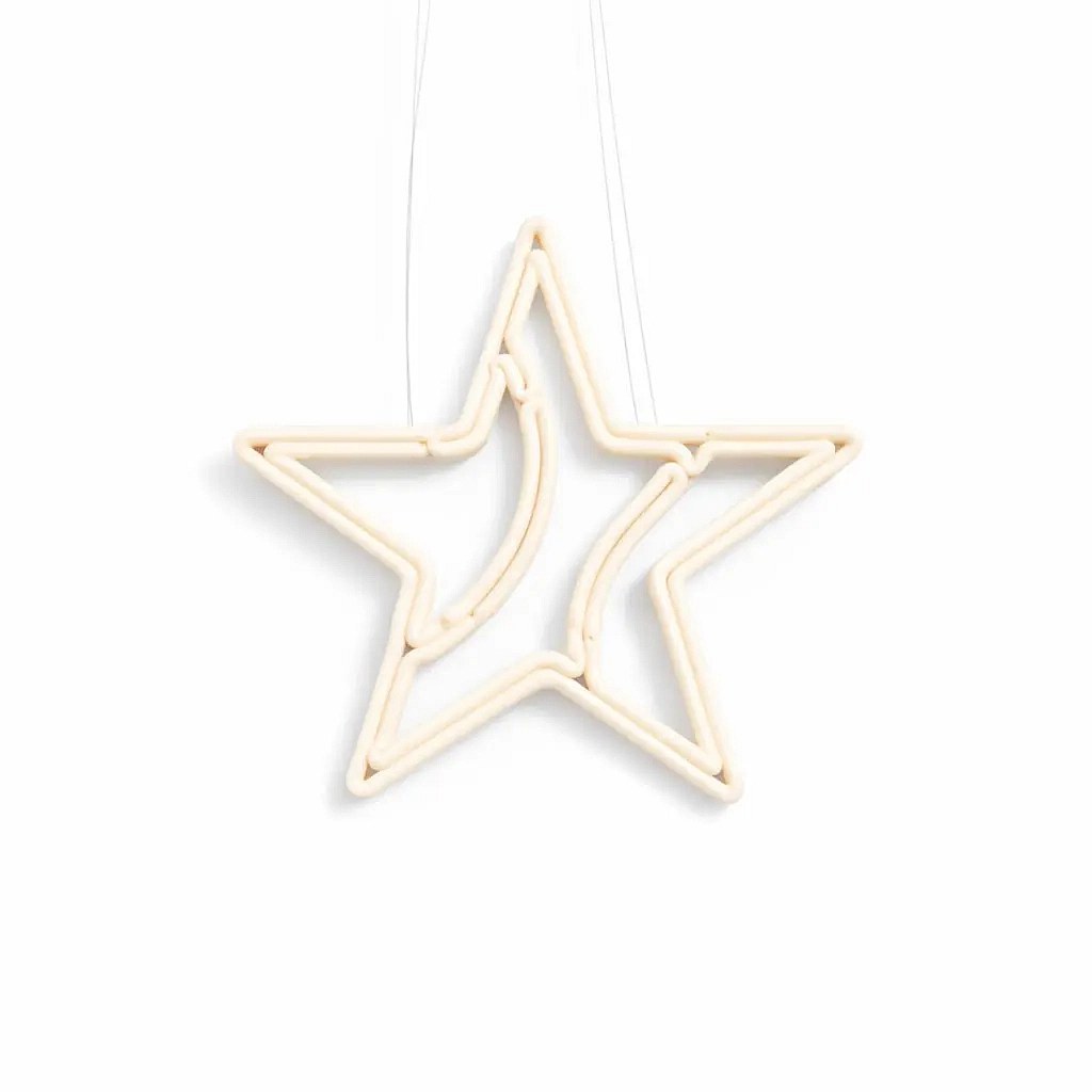 ECOprint Weihnachtsstern Ornament 30 cm weiß, 3D-Druck, Kunststoff, Outdoor