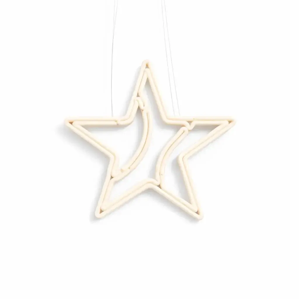 ECOprint Weihnachtsstern Ornament 30 cm weiß, 3D-Druck, Kunststoff, Outdoor