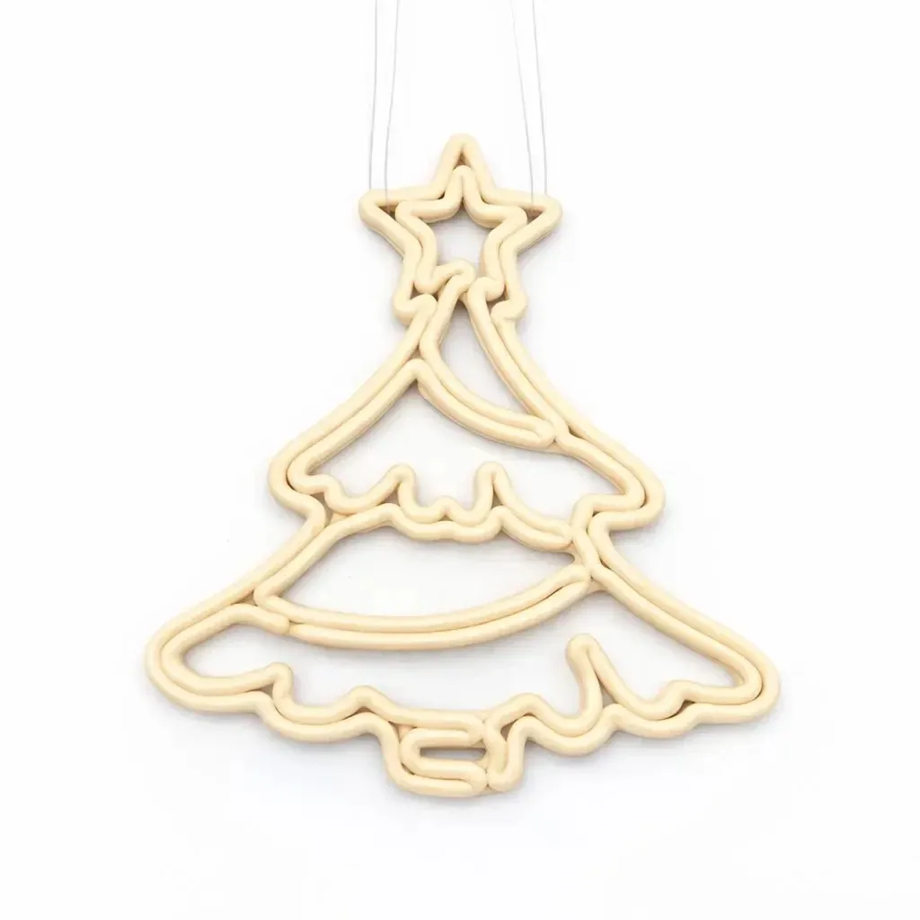 ECOprint Christbaumschmuck 30 cm weiß, 3D-Druck, Kunststoff, Outdoor