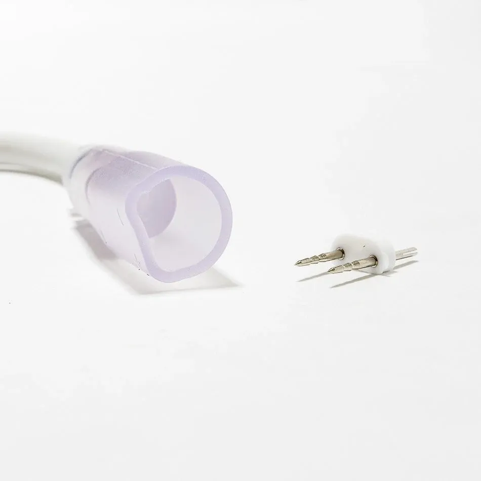 Verbindungskabel für D-TYP einseitige LED Neon, IP67, 25 cm, weiß, Stecker