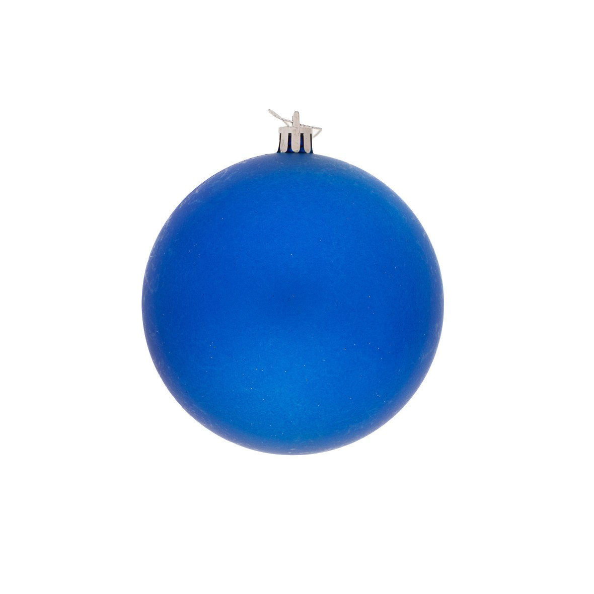Produktion - Weihnachtsschmuck-Set blaue Kunststoffkugel 10 cm matt, 6er-Pack