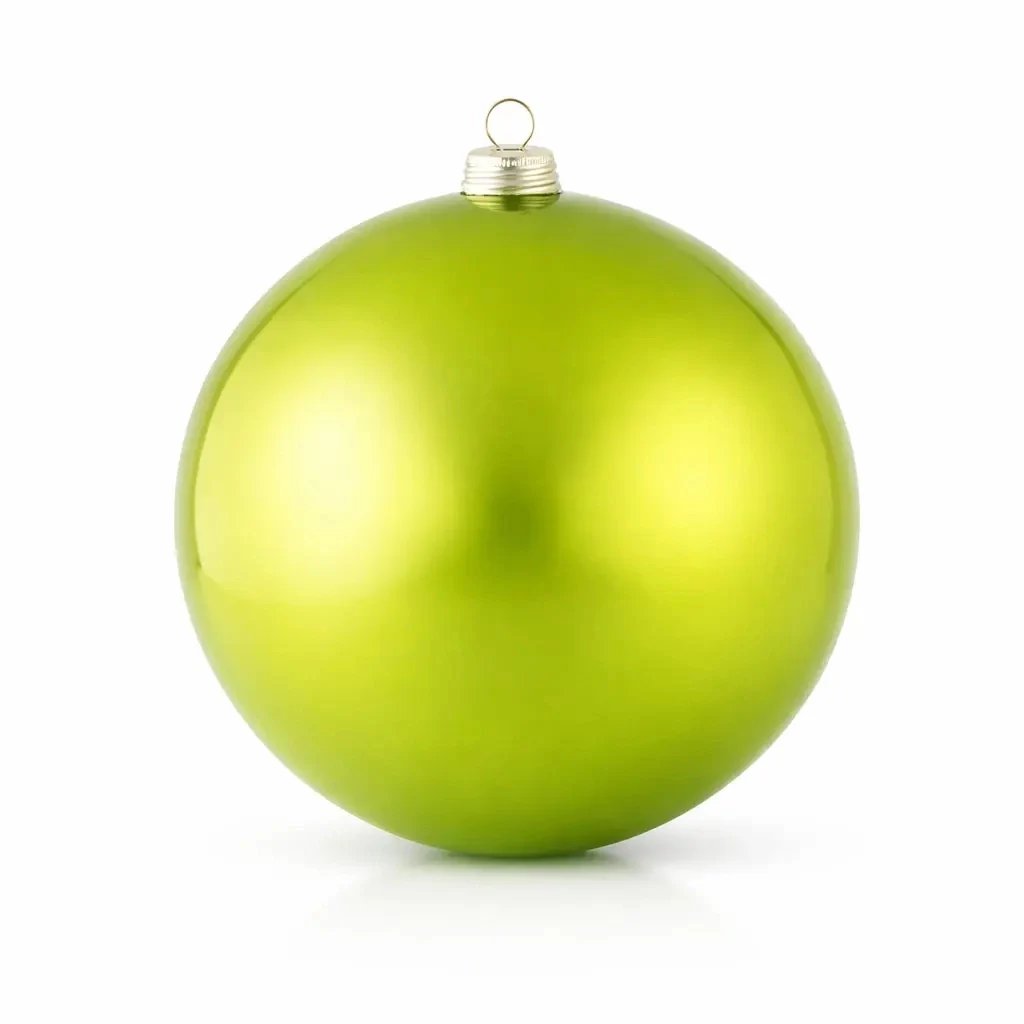 Großer Weihnachtsschmuck grün glänzend 20 cm Kunststoffkugel