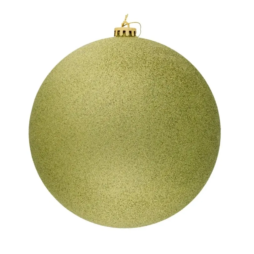Großer Weihnachtsschmuck 30 cm Kunststoffkugel Apfel grün glitter