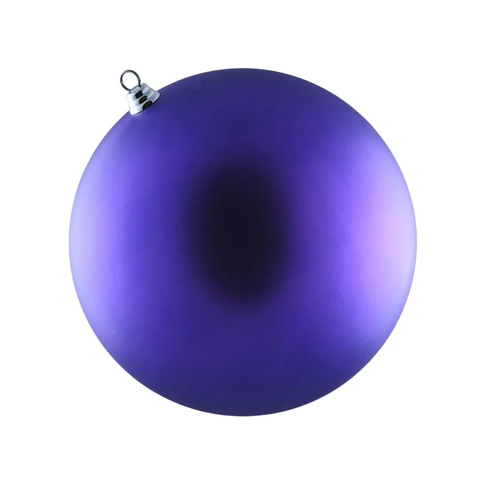 Großes Weihnachtsornament 30 cm Kunststoffkugel lila matt