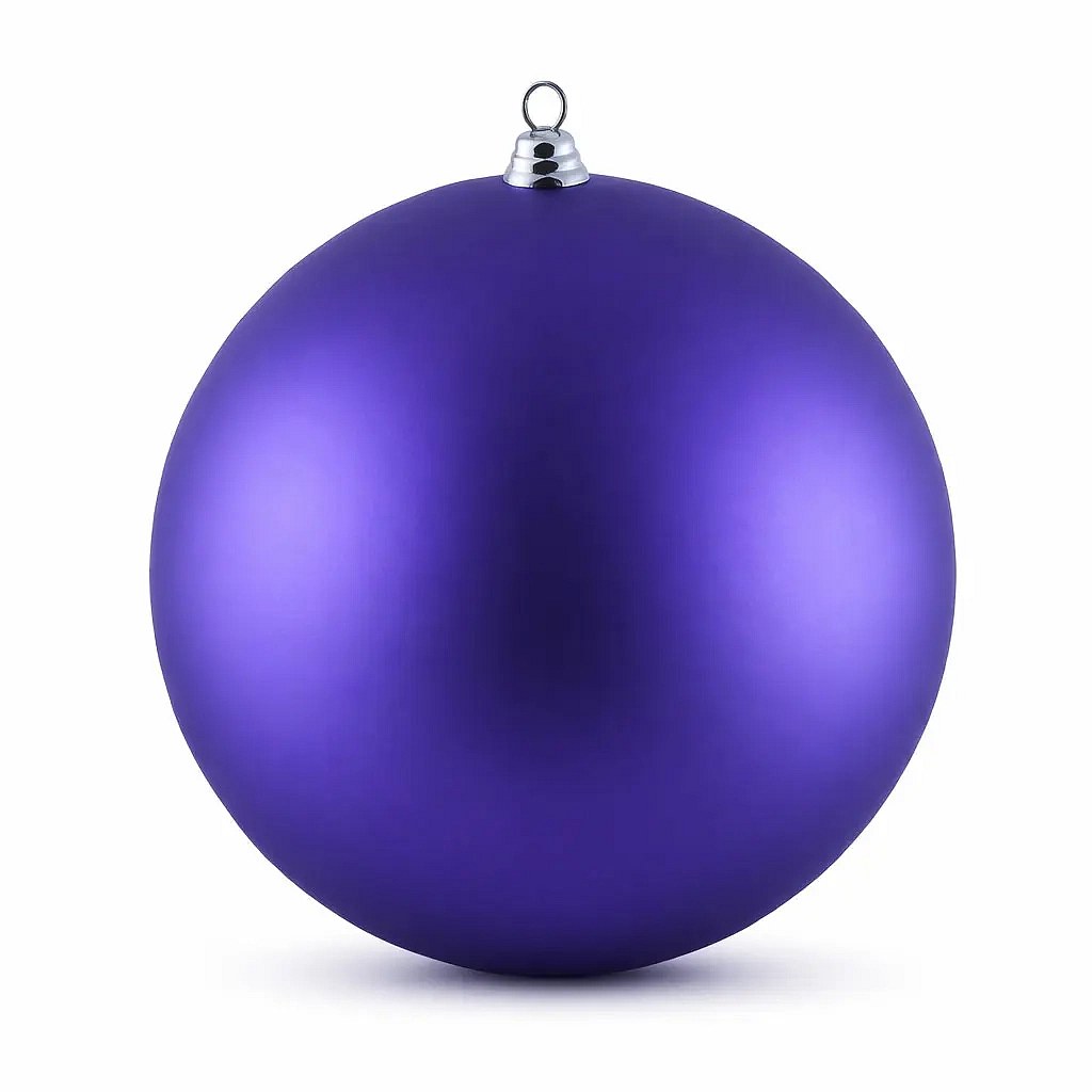 Großes Weihnachtsornament 40 cm Kunststoffkugel lila matt