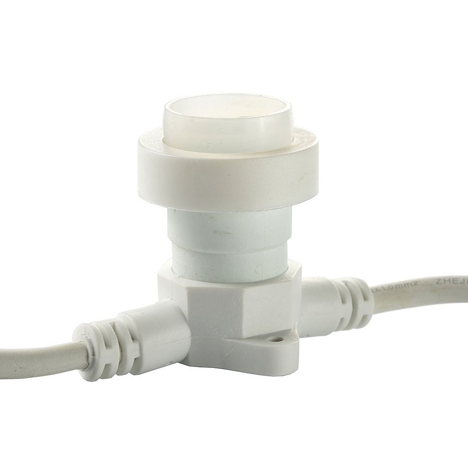 Fassung für Glühlampen mit E27-Sockel, 0,3 m, 1 Fassung, IP67, weiß