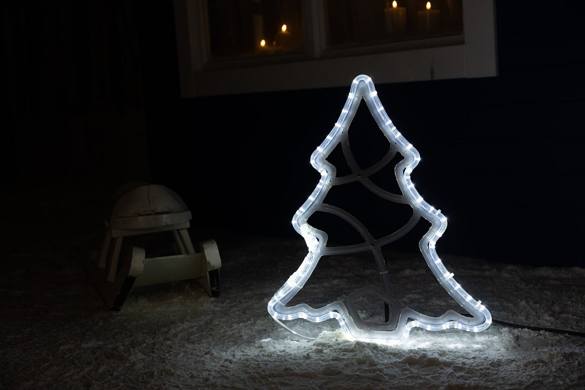 LED-Baumleuchte, 49 x 58 cm, eisweiß