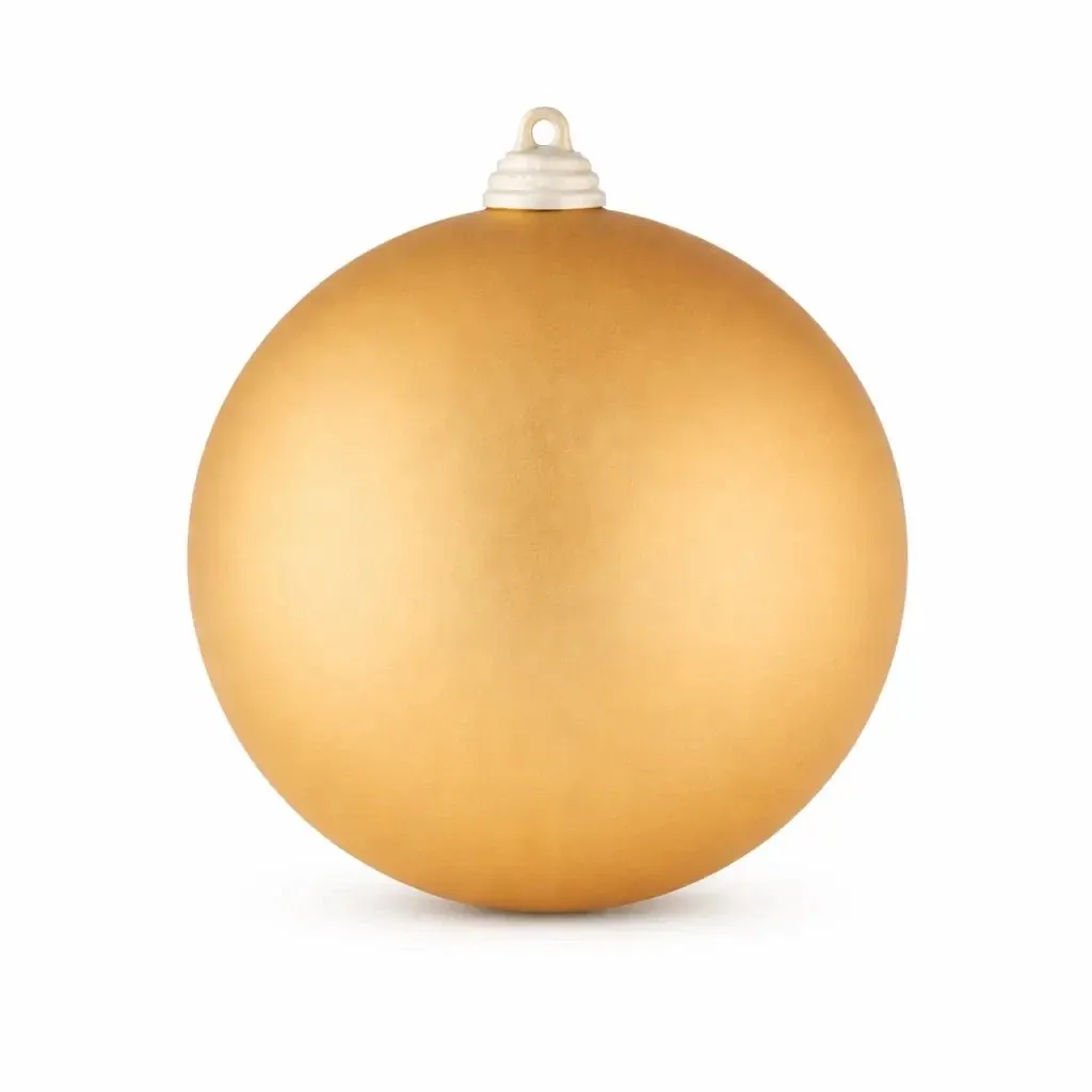 Große Weihnachtskugel 20 cm, gold, matt, UV