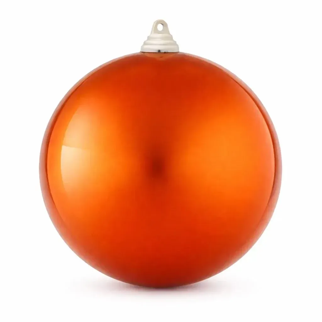 Große Weihnachtskugel 30 cm, Kupfer, glänzend, UV