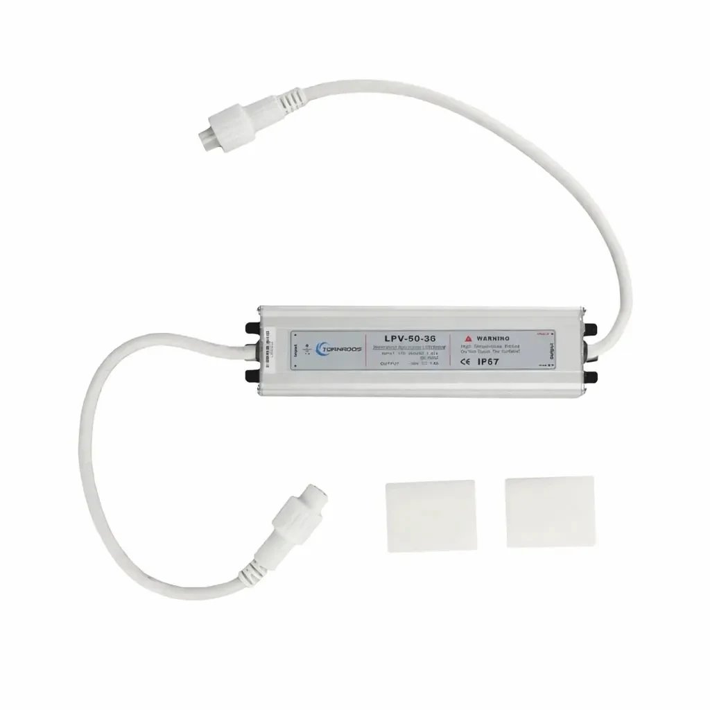 Eco Fix Außentransformator 250 W, 36 V, weißes Kabel IP67