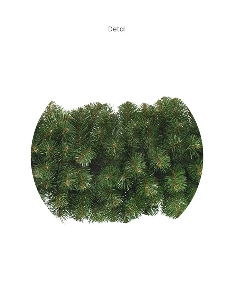 3D künstliche Weihnachtsgirlande aus Tannennadeln 200 cm, Ø 14 bis 30 cm, grün