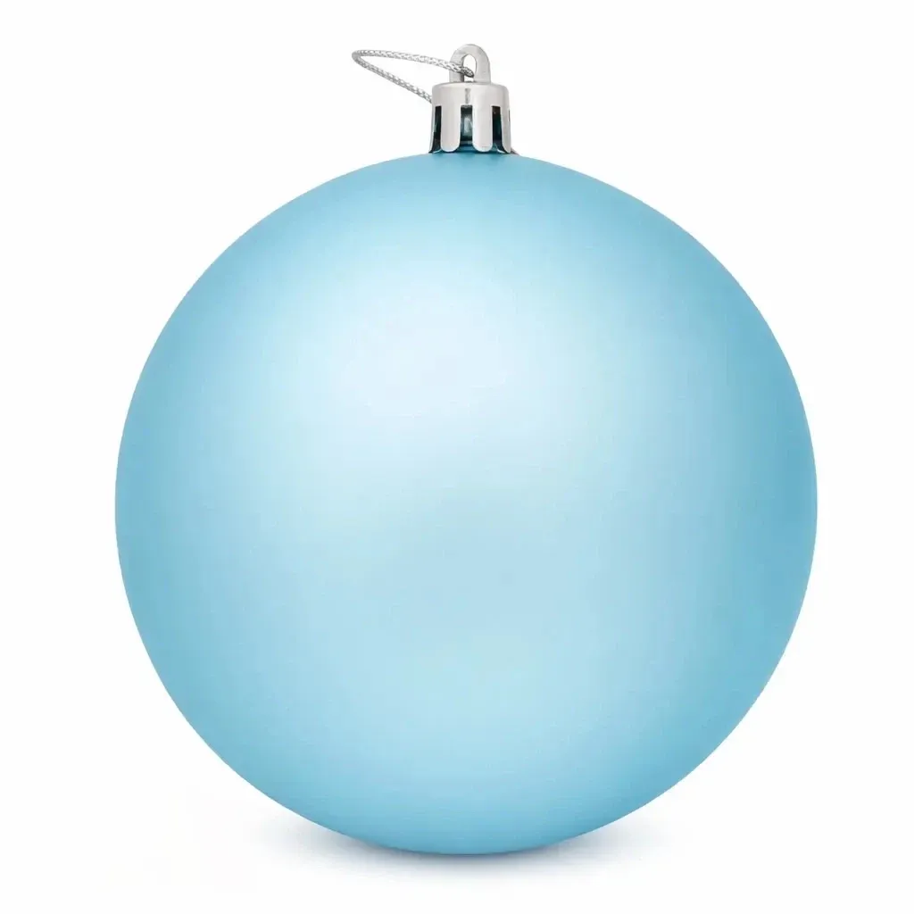 Große Weihnachtskugel, 30 cm, hellblau, matt, UV