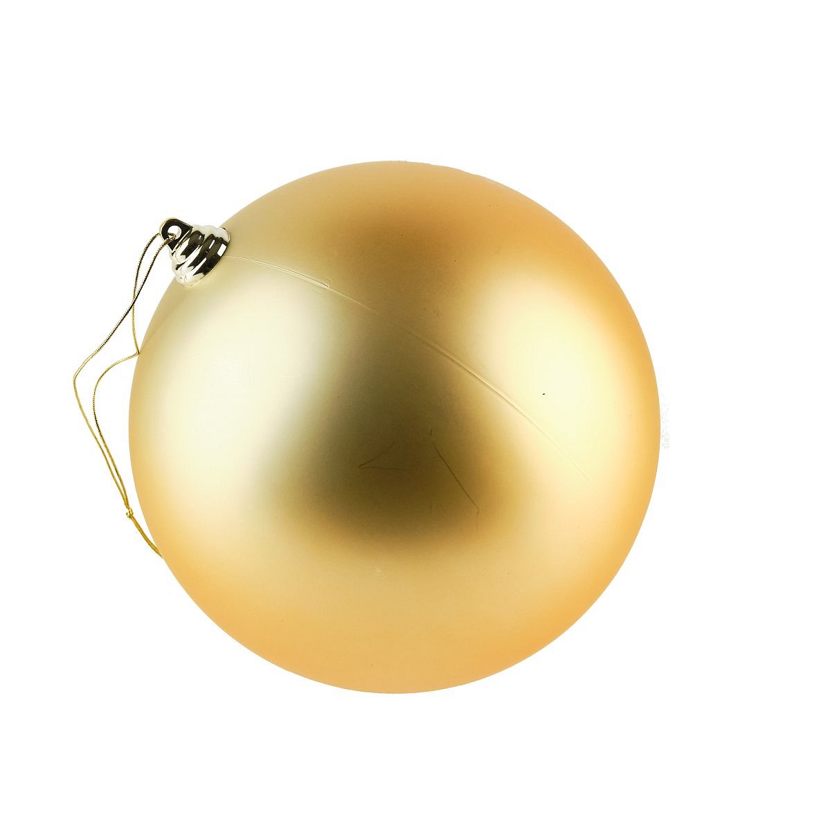 Große Weihnachtskugel 30 cm, champagnerfarben, matt