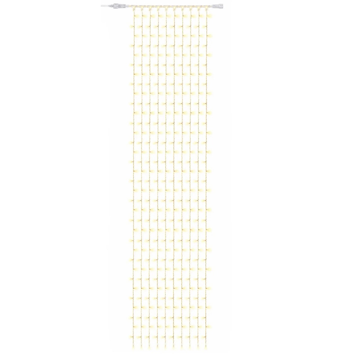 Easy Fix LED-Lichterkette für den Innenbereich, 100 × 500 cm, warmweiß mit FLASH, 500 LEDs, transparentes Kabel, IP20, Verlängerungskabel