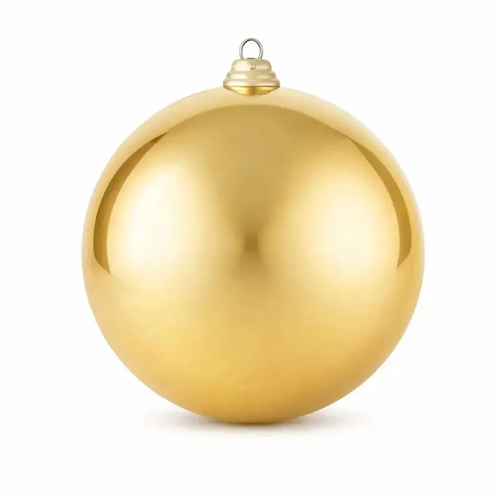 Produktion - Große Weihnachtskugel 30 cm, gold, matt, UV
