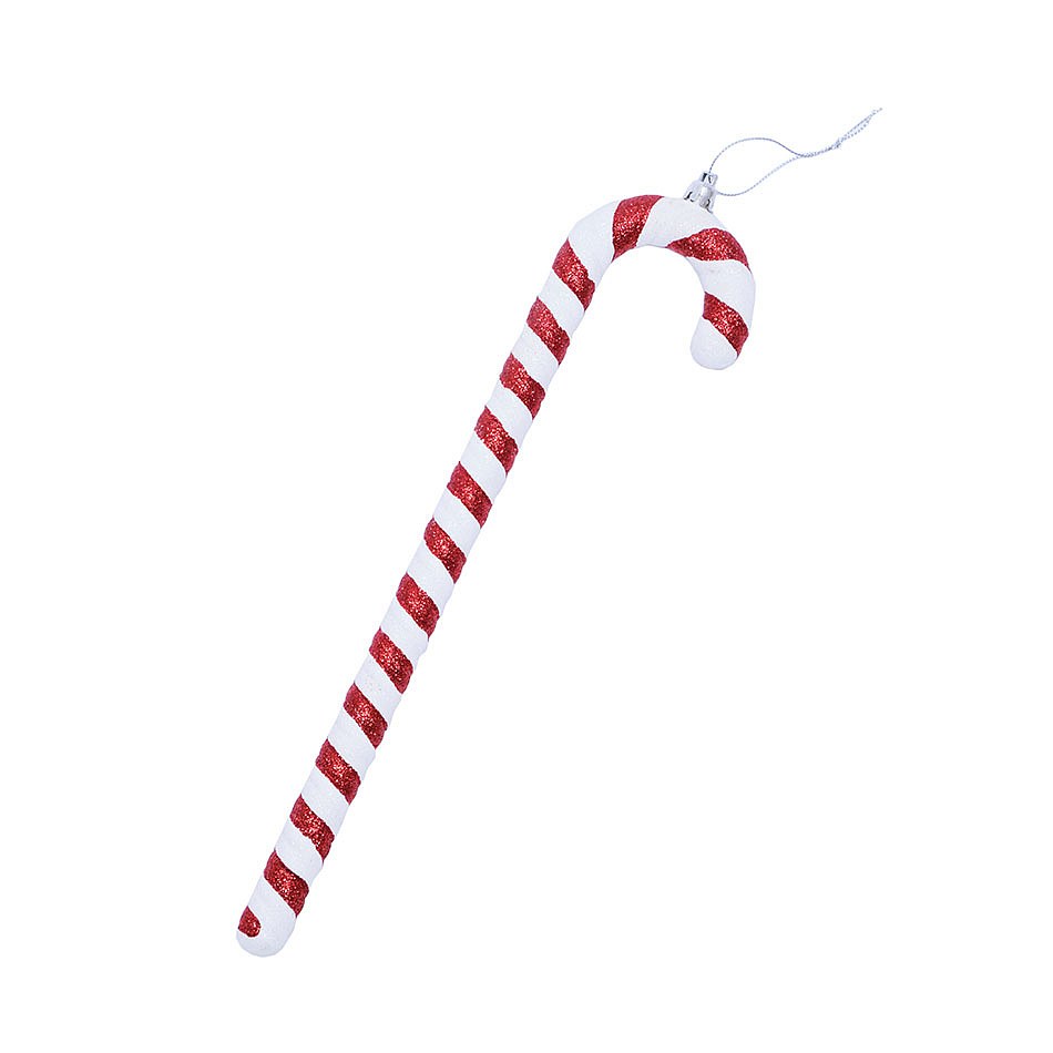 Großer Weihnachtsschmuck Krücke, 30 cm, Kunststoff, IP44 Outdoor