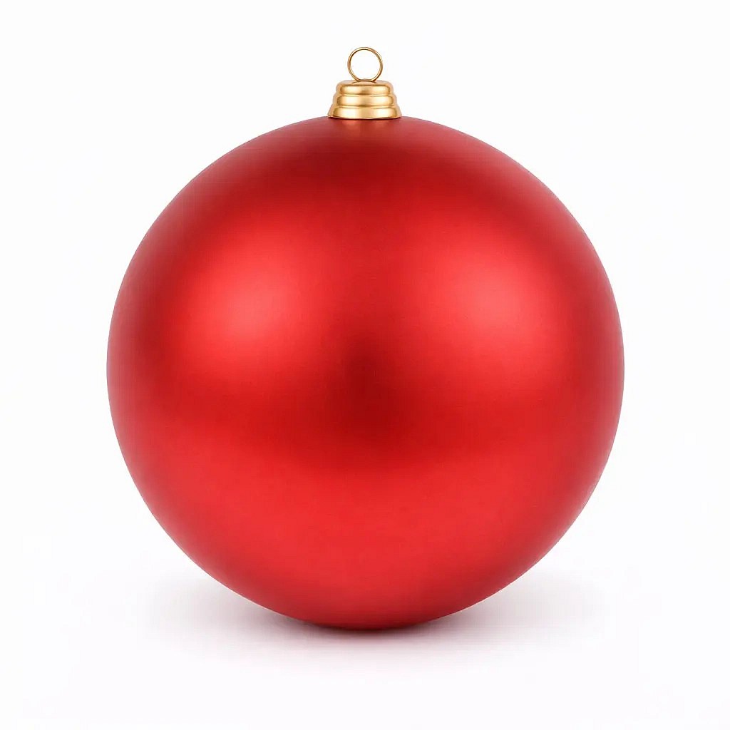 Große Weihnachtskugel 40 cm, rot, matt, UV