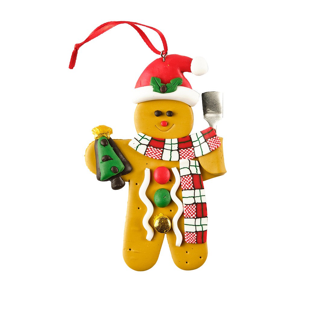 Christbaumschmuck Lebkuchenmann, 11 cm, PVC, IP44, Outdoor