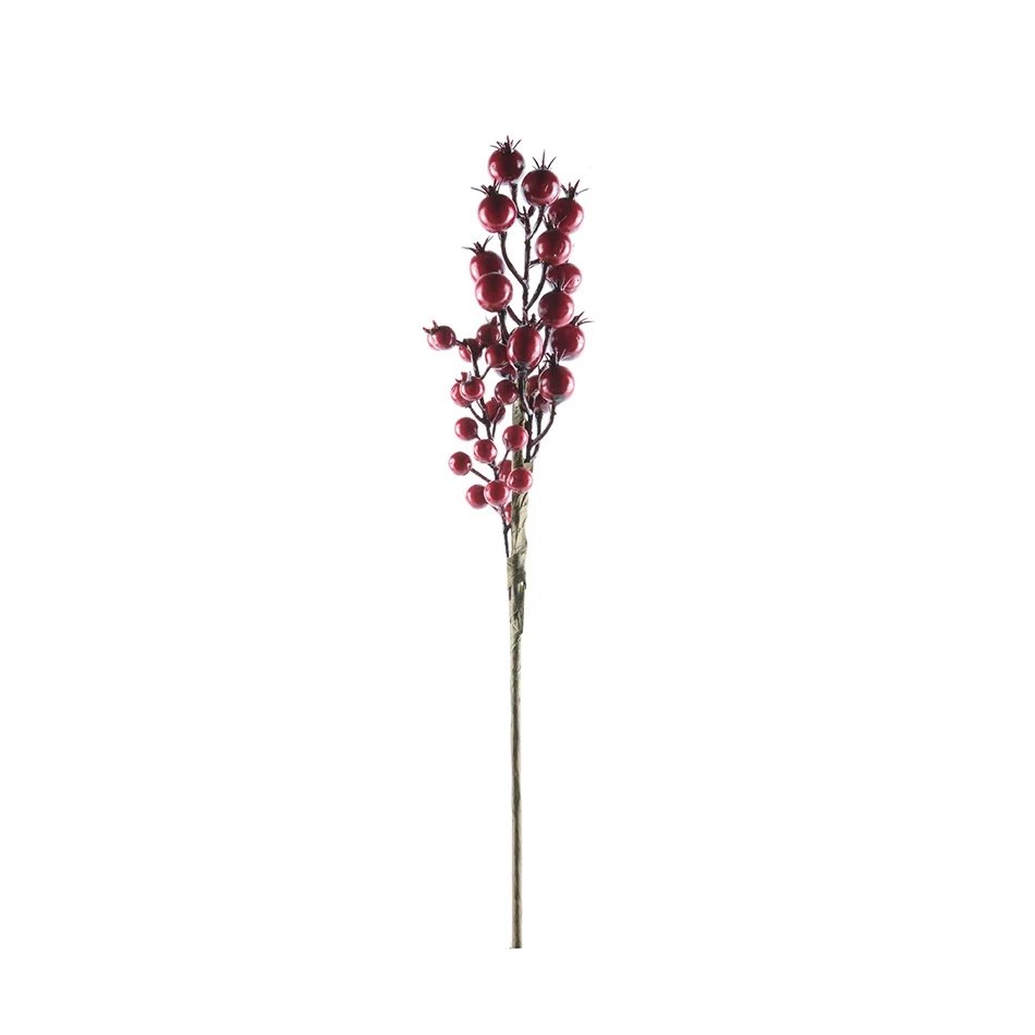 Produktion - Weihnachtsdekoration roter Zweig, 38 cm, Kunststoff