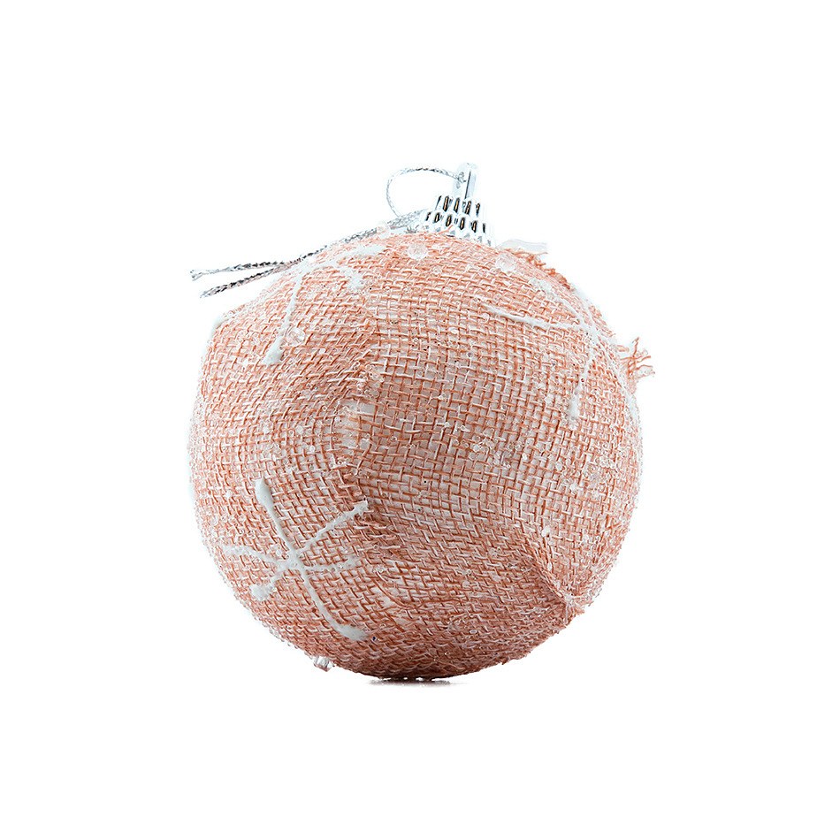 Weihnachtsschmuck rosa Kunststoffkugel 8 cm mit Schneeflocke
