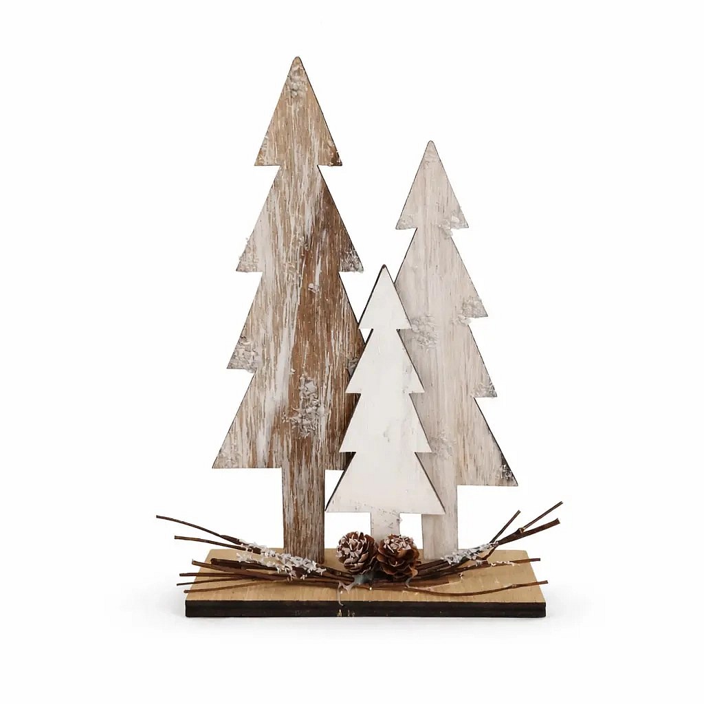 Tischdekorationsbäume aus Holz 16 × 4,5 × 24,7 cm, stehend