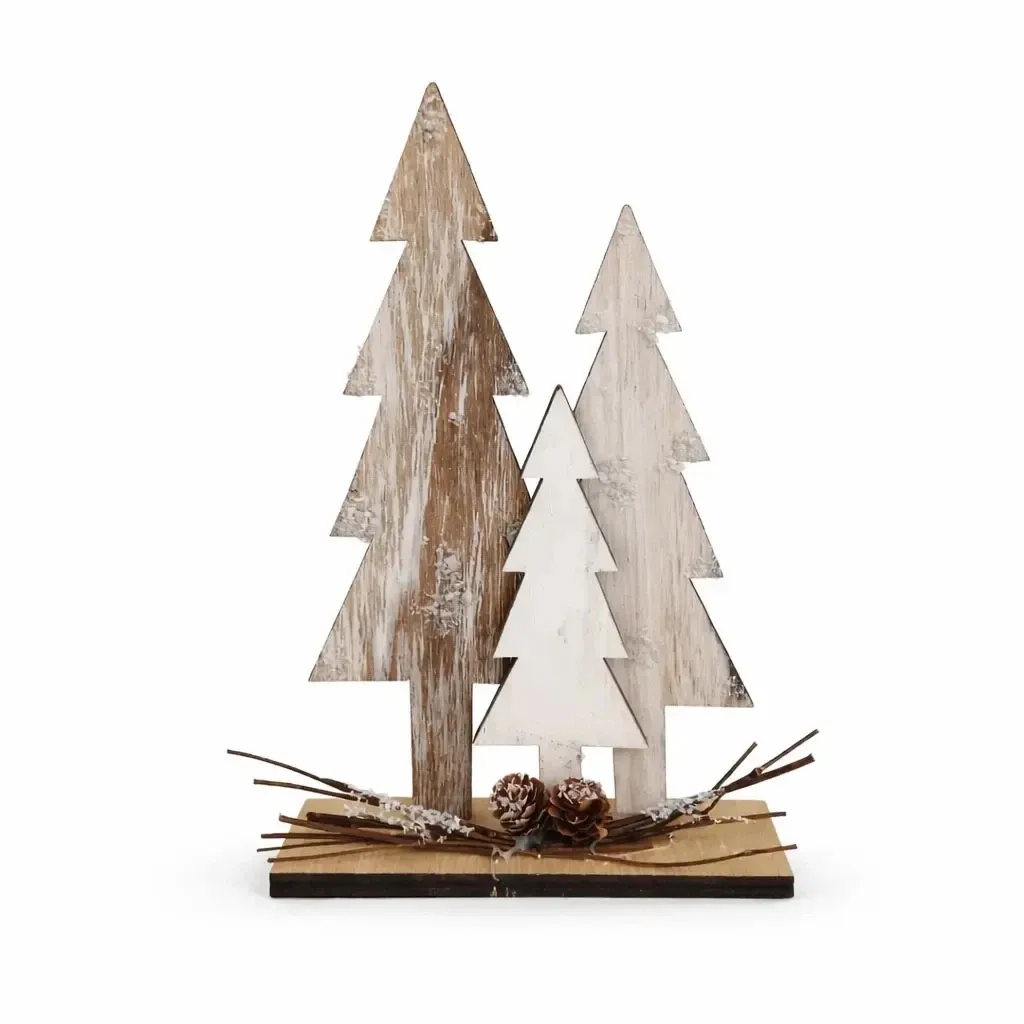 Tischdekorationsbäume aus Holz 16 × 4,5 × 24,7 cm, stehend