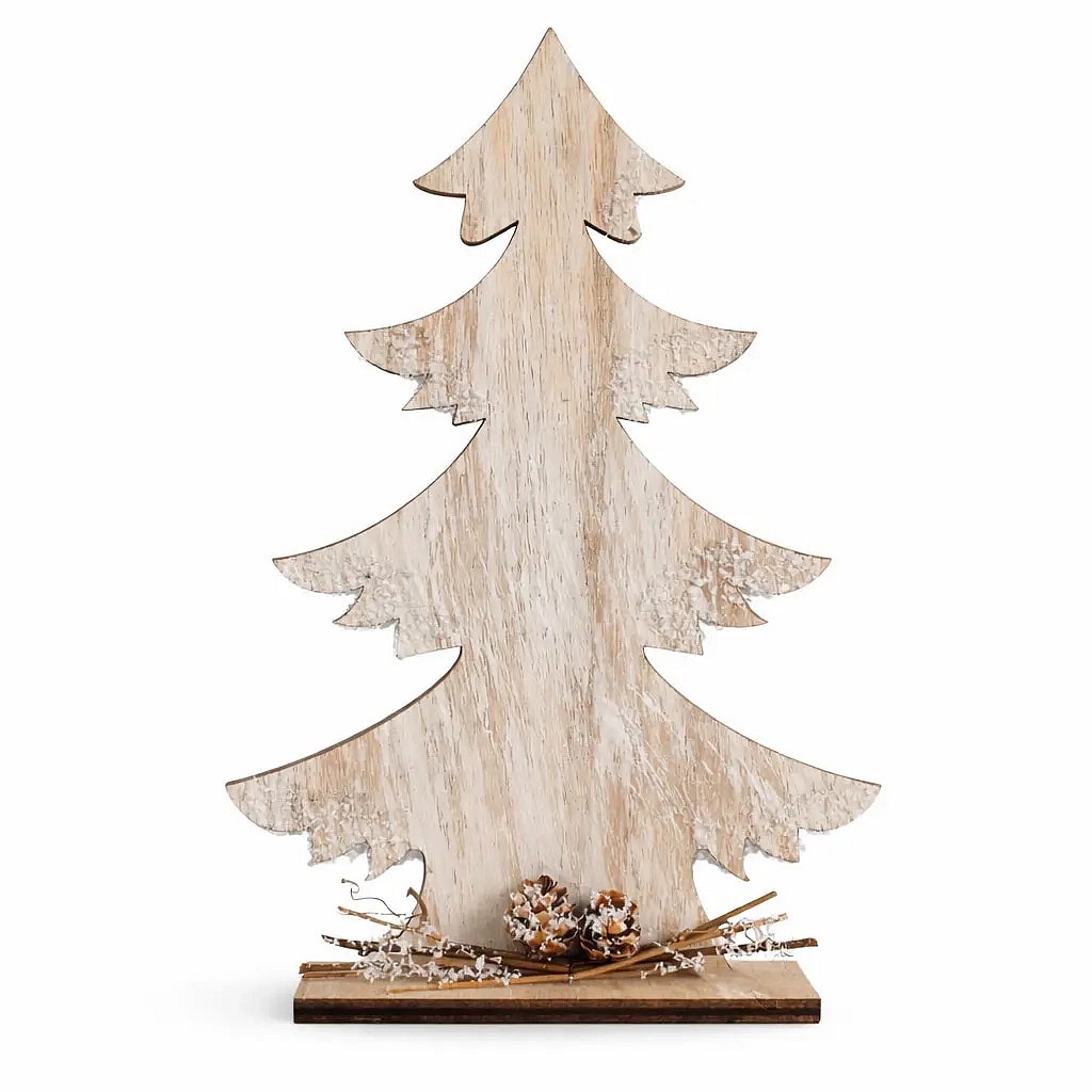 Tischdekorationsbaum aus Holz 13,5 × 4 × 30 cm, stehend