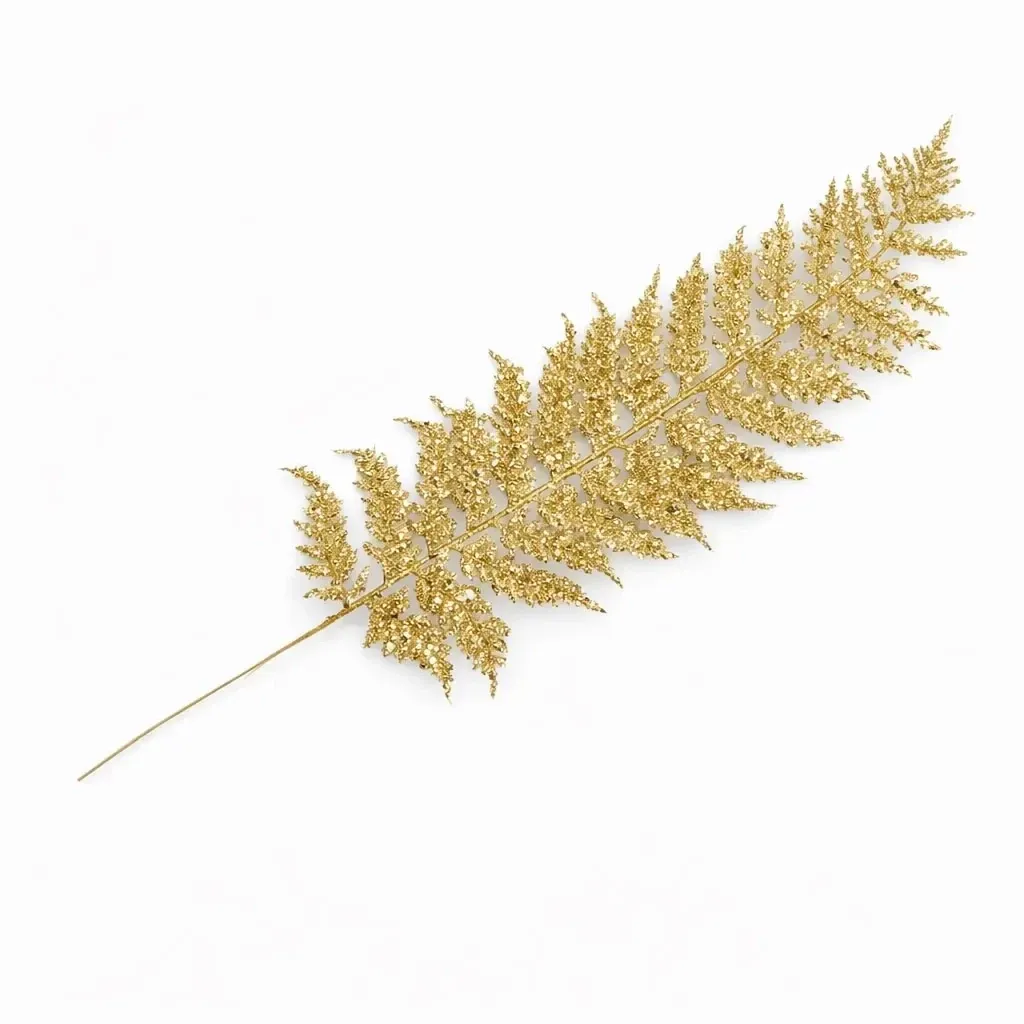 Weihnachtsdekoration goldener Farnzweig, 55 cm