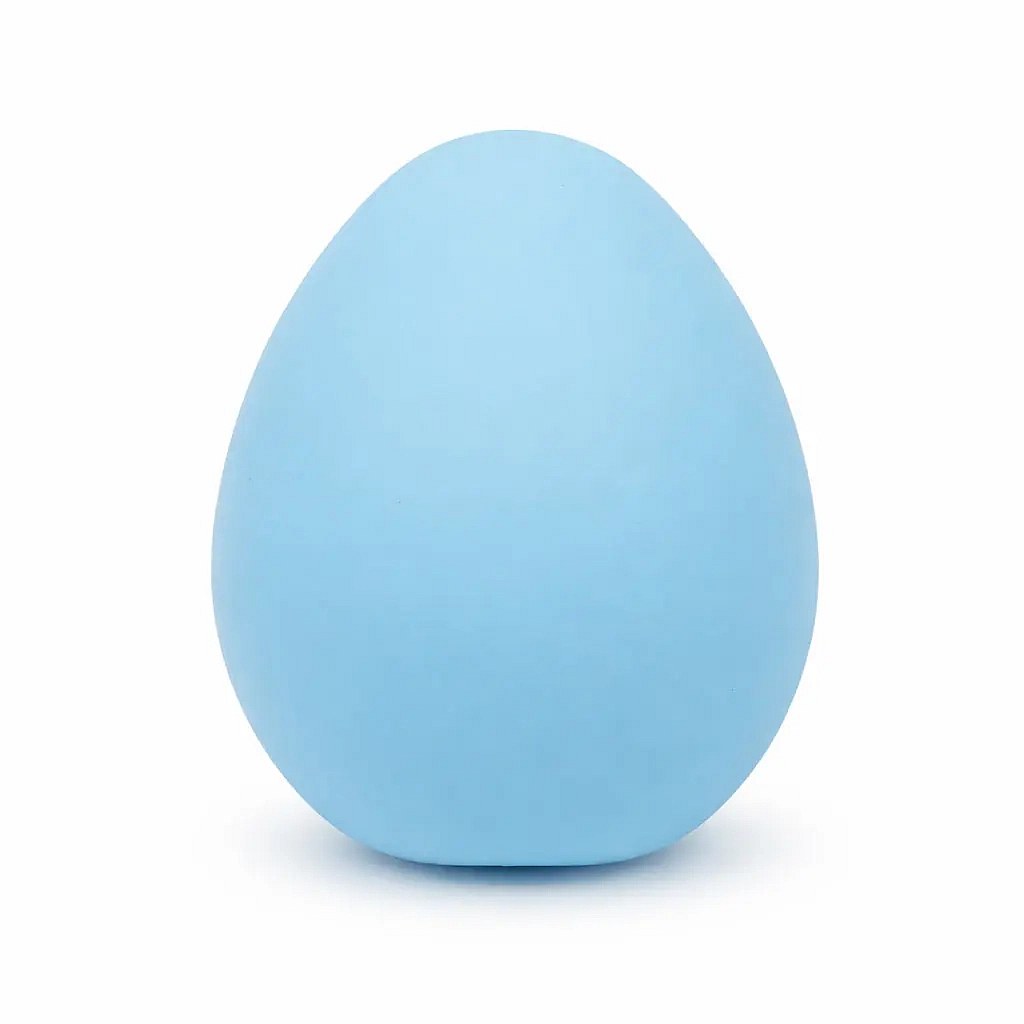 Ostereierdekoration, 15 cm, hellblau, Kunststoff, Outdoor
