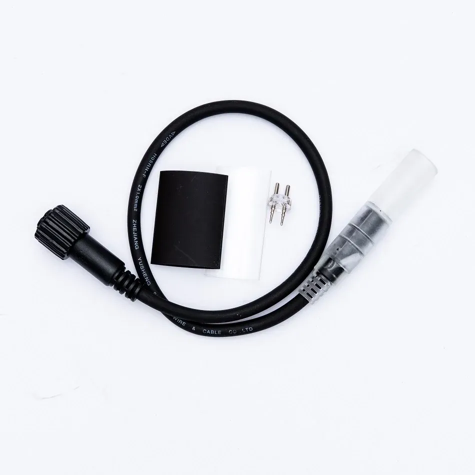 Verbindung zwischen LED-Schlauch und Easy Fix 0,5 m, schwarz, Buchse, IP44