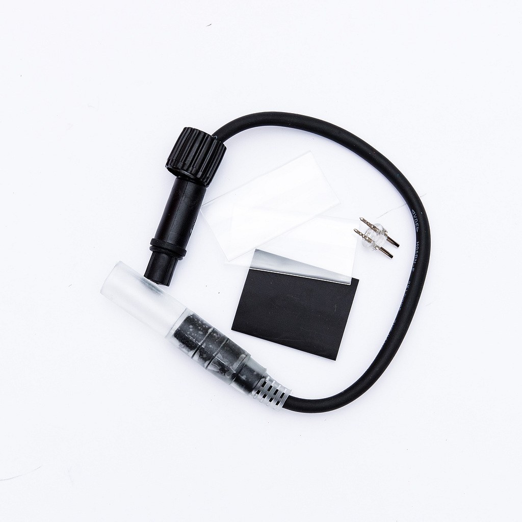 Verbindung zwischen LED-Schlauch und Easy Fix 0,25 m, schwarz, Buchse IP44