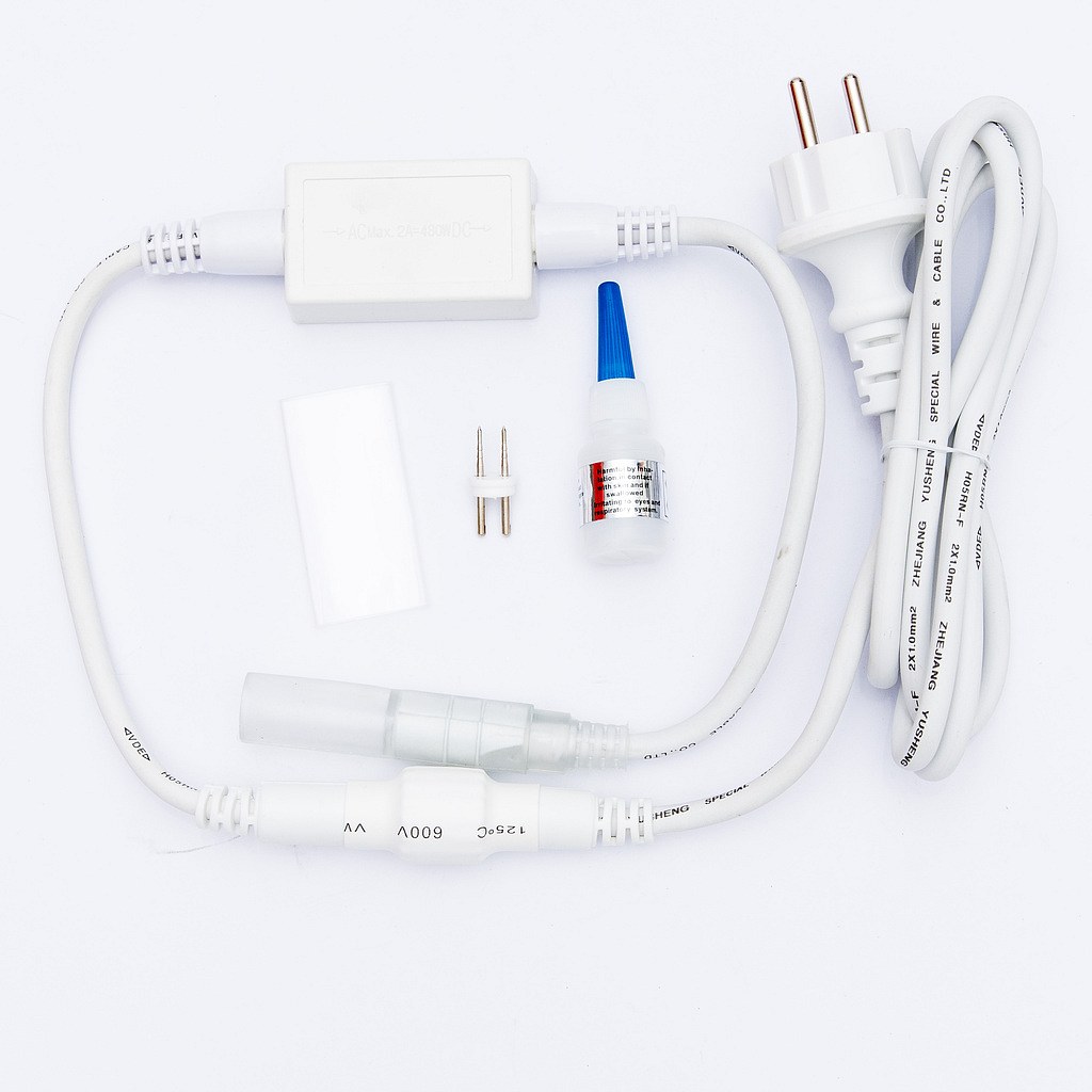 Easy Fix AC/DC-Starterkit für Lichtschläuche, weiß, IP44, 480 W