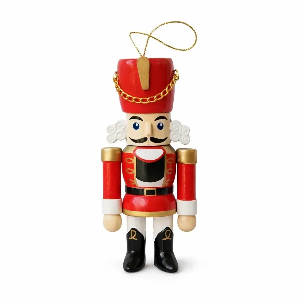 Weihnachtsschmuck Nussknacker aus Holz 12 cm, hängend