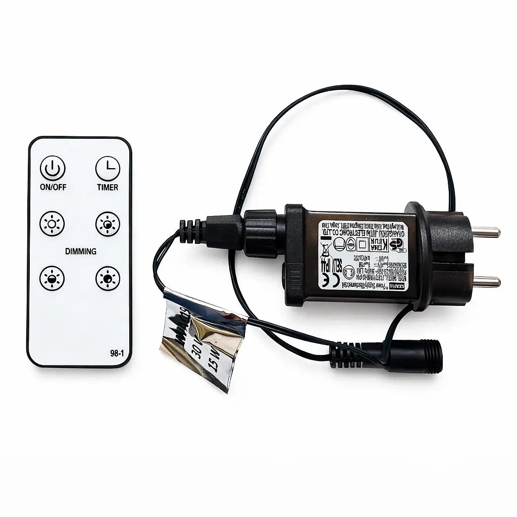 HOBBY LINE Transformator 15 W schwarz, IP44 Outdoor, mit Regler und Zeitschaltuhr