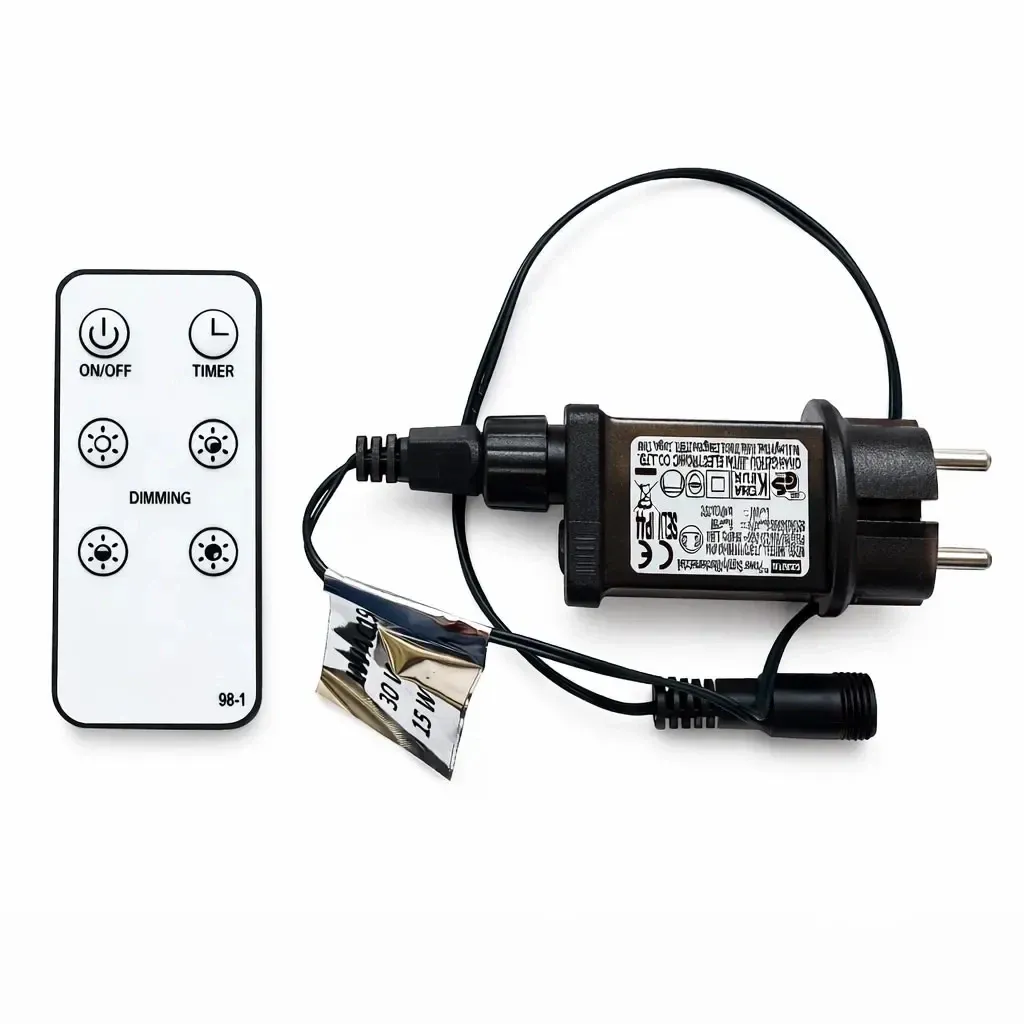 HOBBY LINE Transformator 15 W schwarz, IP44 Outdoor, mit Regler und Zeitschaltuhr