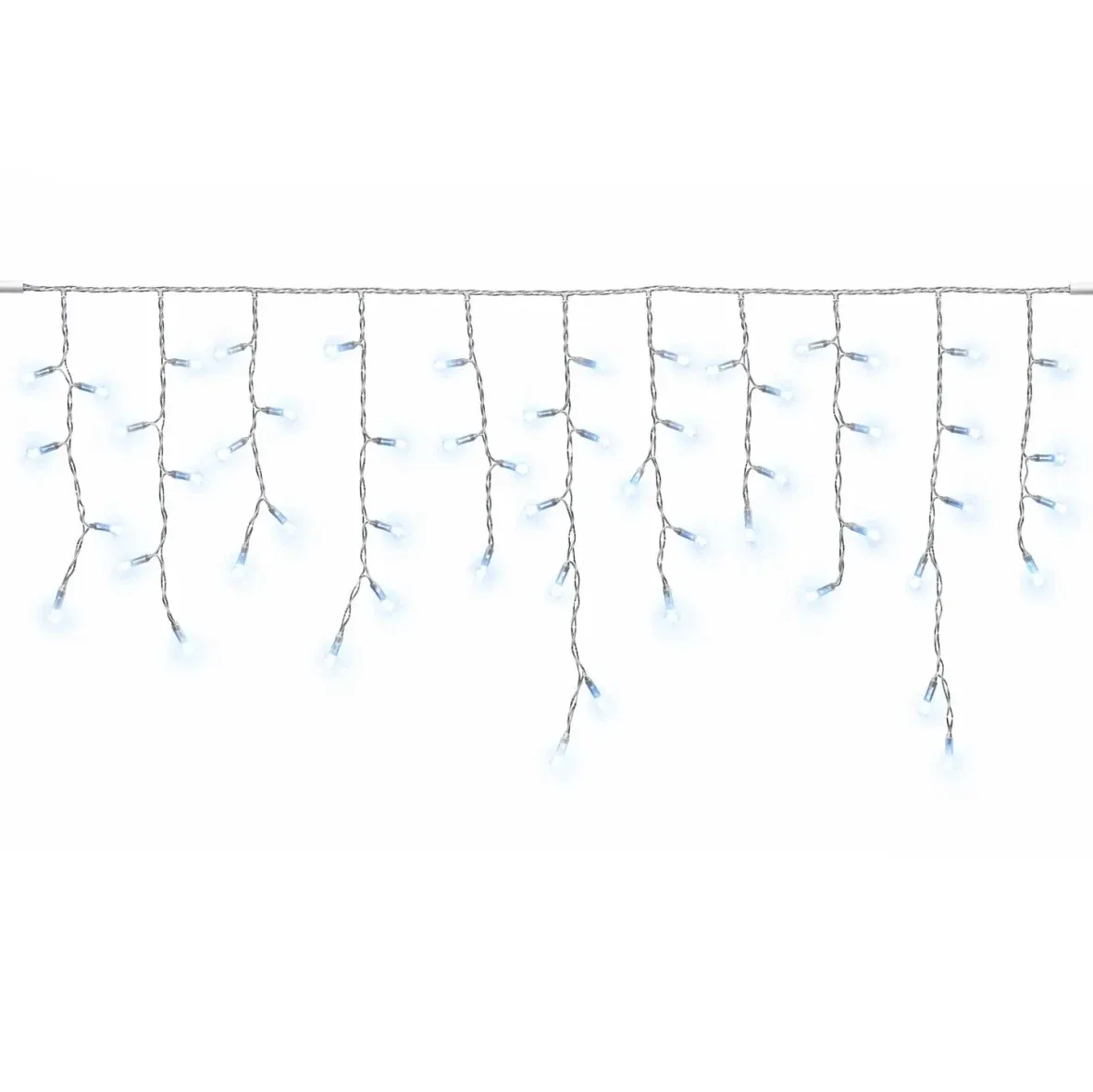 Hobby Line LED-Innenbeleuchtung „Eiszapfen“, 200 × 50 cm, eisweiß, 40 LEDs, transparentes Kabel, IP20, Verlängerungskabel