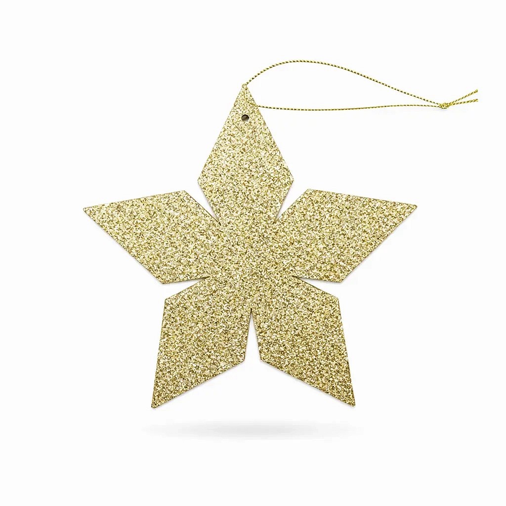 Weihnachtsstern Ornament 40 cm gold, Sperrholz, Outdoor