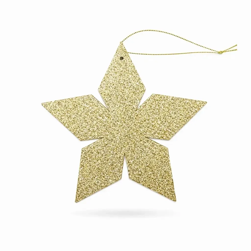 Weihnachtsstern Ornament 40 cm gold, Sperrholz, Outdoor