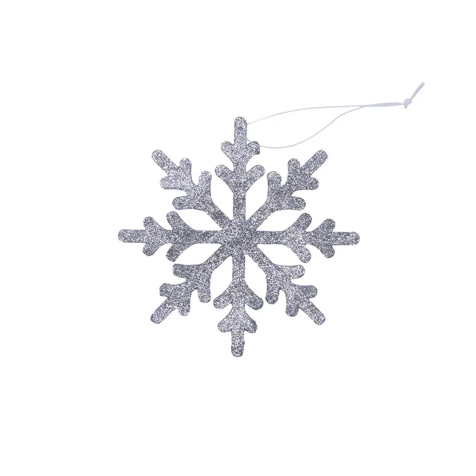 Weihnachtsschmuck Schneeflocke IV, Durchmesser 15 cm, silber, Sperrholz, Outdoor