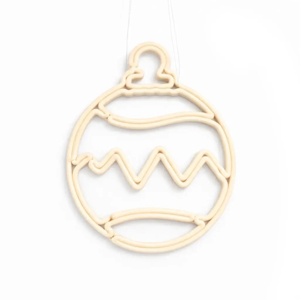 ECOprint Weihnachtsschmuck Kugel 30 cm weiß Kolben, 3D-Druck, Kunststoff, Outdoor