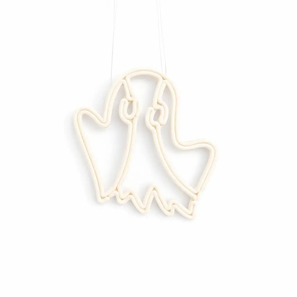 ECOprint Geist Ornament 30 cm weiß, 3D-Druck, Kunststoff, Outdoor