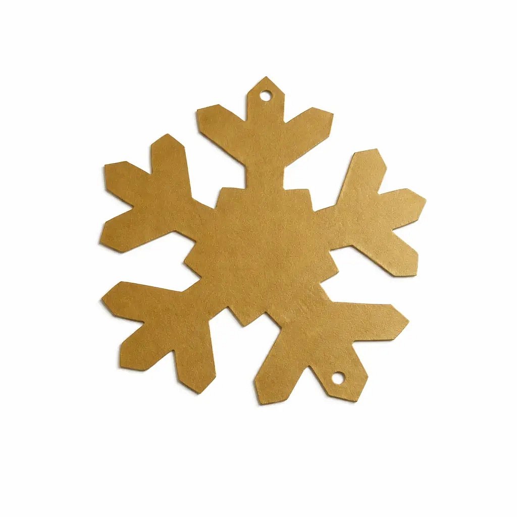 Weihnachtsschmuck Schneeflocke Gold Metall 10 cm, Outdoor
