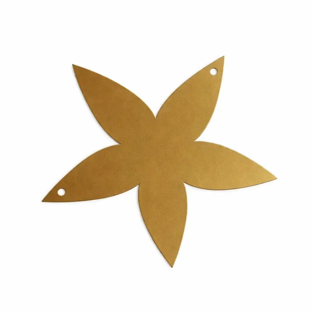 Weihnachtsschmuck Schneeflocke Gold Metall 10 cm, Outdoor