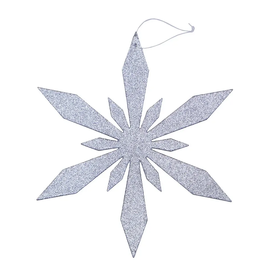 Weihnachtsschmuck Schneeflocke III, Durchmesser 80 cm, silber, Sperrholz, Outdoor