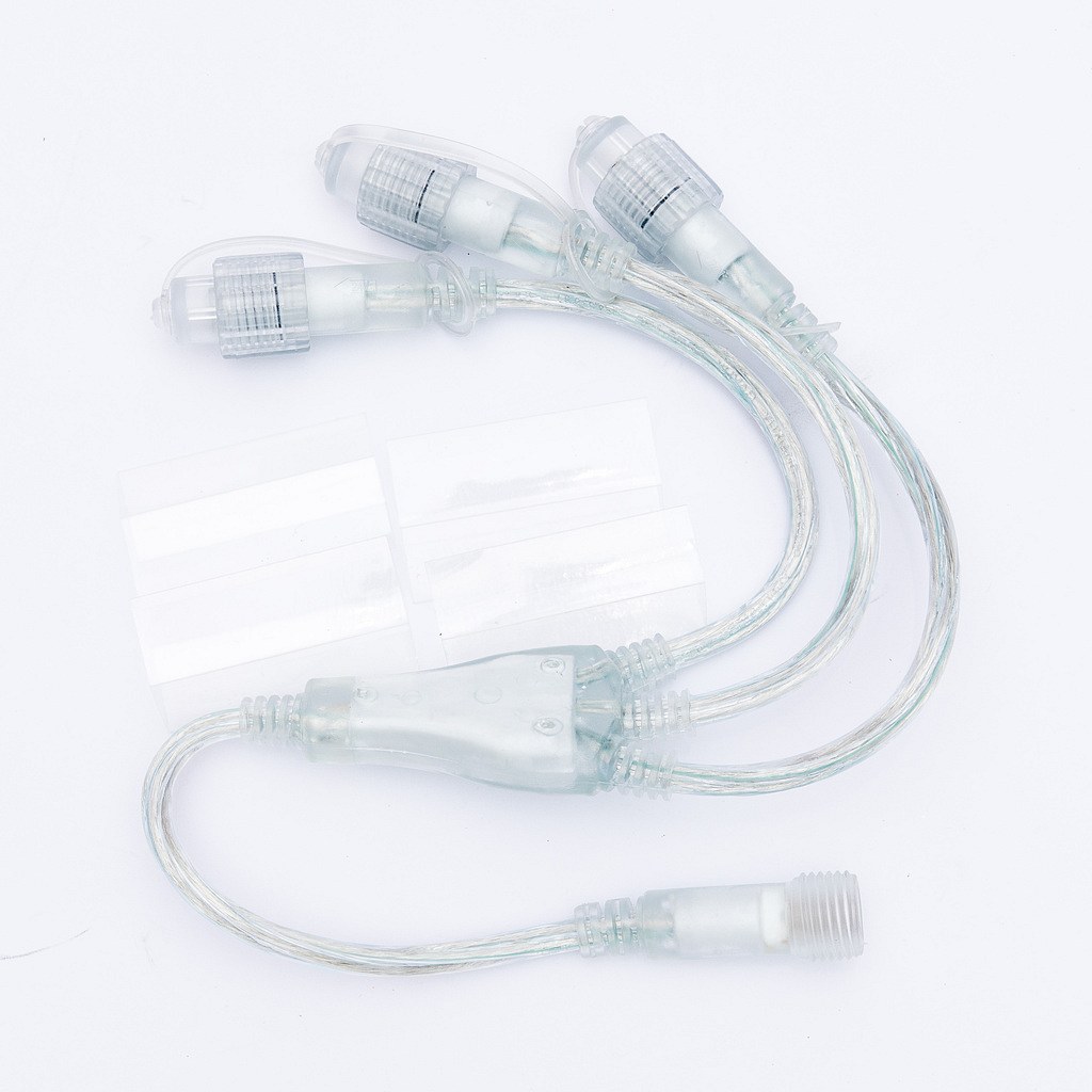 T-Verteiler, 3 Ausgänge, transparent, IP44, kompatibel mit WFTR36W, WF206 und WF204