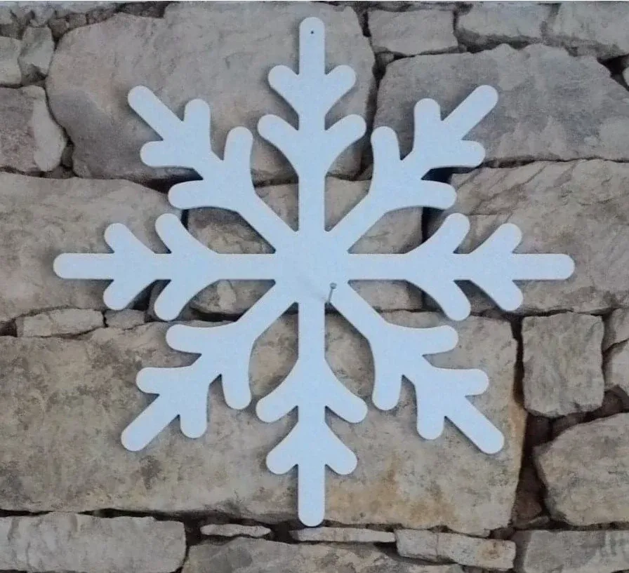 Weihnachtsschmuck Schneeflocke Wega 50 cm, Kunststoff Outdoor