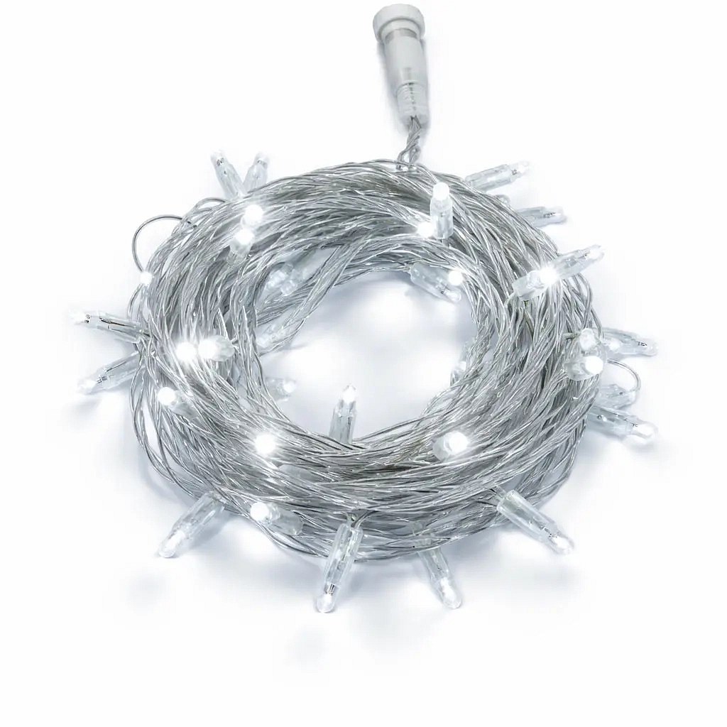 Easy Fix LED Lauflicht 4 m led weiß, 64 Dioden, klares Kabel IP44, Verlängerung