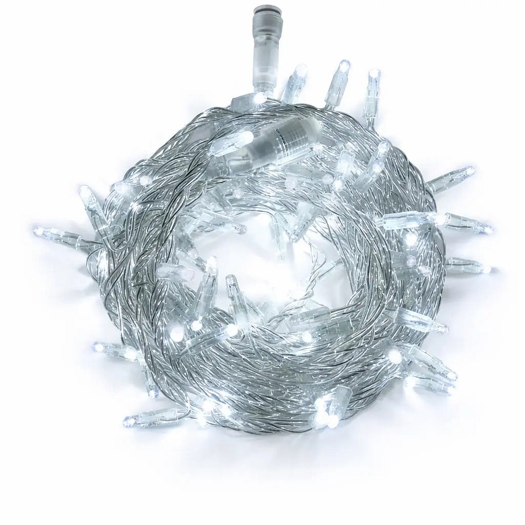 Easy Fix LED-Flutlicht 6 m led weiß, 96 Dioden, klares Kabel IP44, Verlängerung