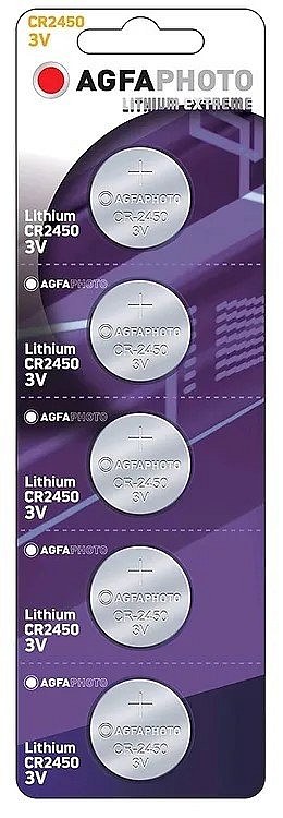 Batterien rund CR2450, 5er-Pack, AGFAPHOTO